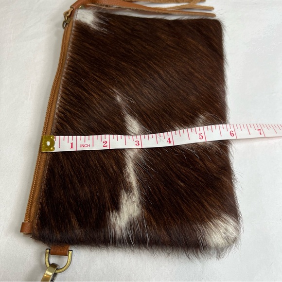 Cow hide hair wristlet clutch - Picture 7 of 7